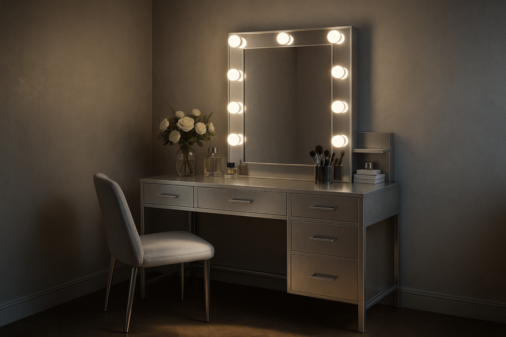 Silver Vanity Desk Ideas for a Timeless and Tranquil Space