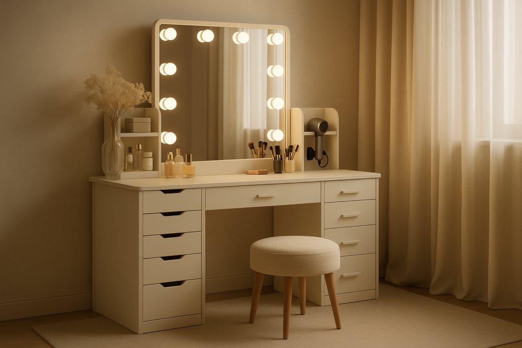 Cream Vanity Desk Elegance That Elevates Your Daily Ritual