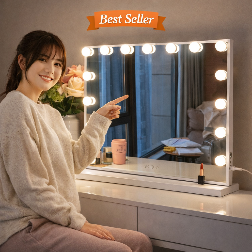 FENCHILIN Hollywood Vanity Mirror with Lights & USB Ports