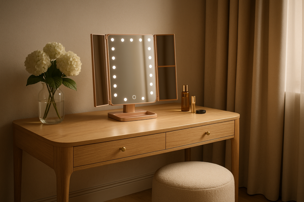 Vanity Desk with LED Mirror: A Modern Ritual of Light and Luxury