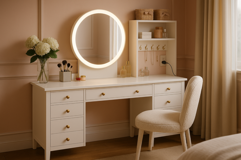 Preppy Vanity Desk Ideas for a Polished, Modern Dressing Space