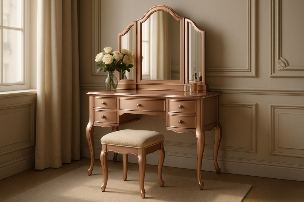 French Vanity Desk Elegance: A Chic Essential for Modern Bedrooms
