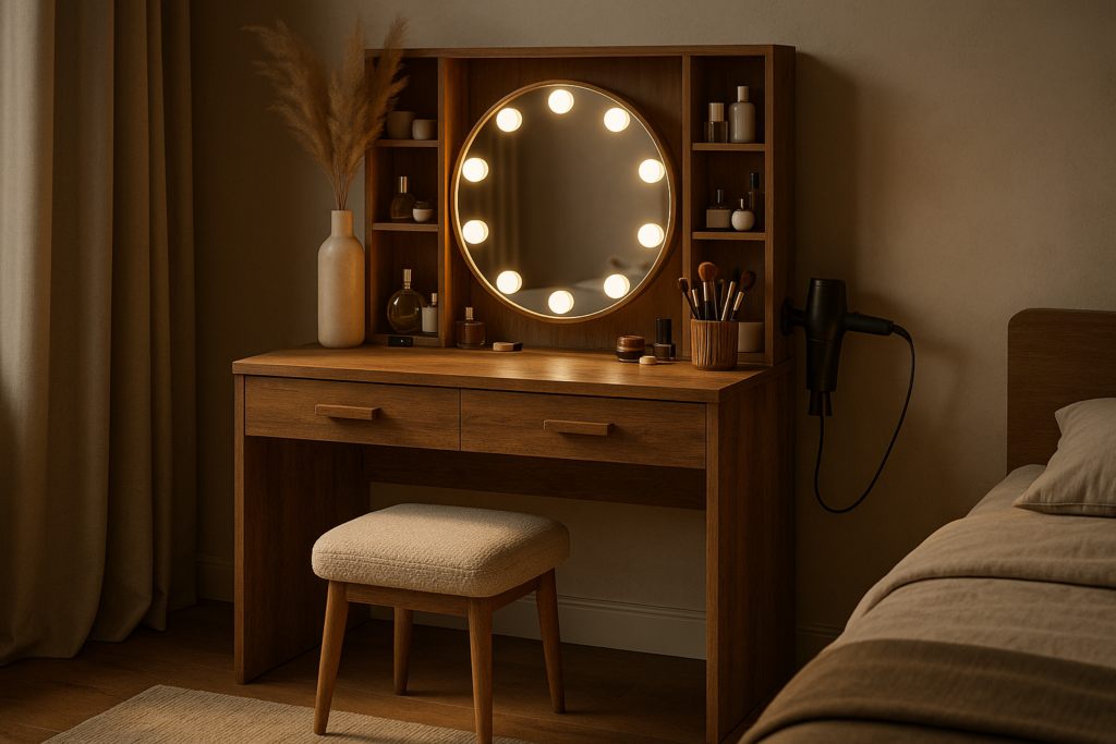 Vanity Desk Wood Elegance: Elevate Your Daily Rituals