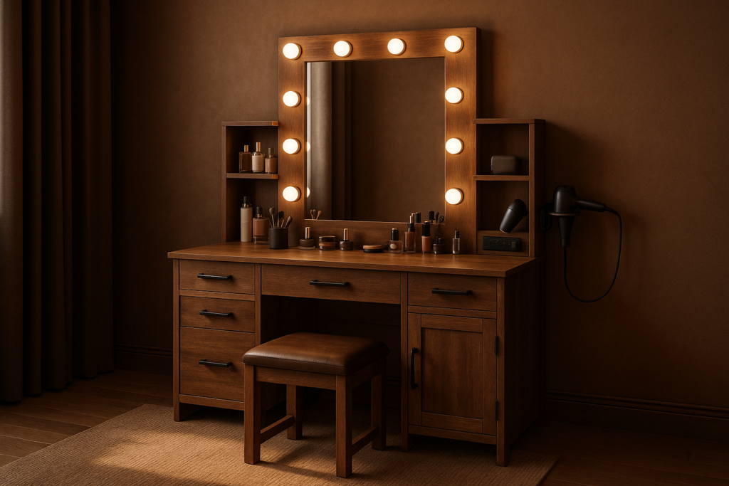 Brown Vanity Desk Ideas That Bring Warmth and Elegance Home