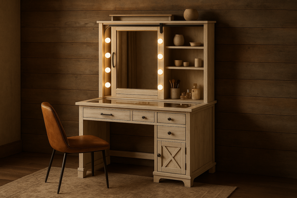 Western Vanity Desk Ideas for a Rustic Yet Refined Beauty Ritual