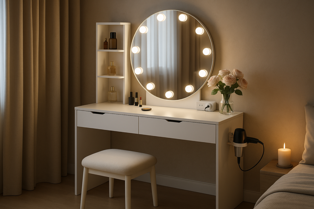 Vanity Desk with Light Mirror: Elevate Your Daily Ritual in Style