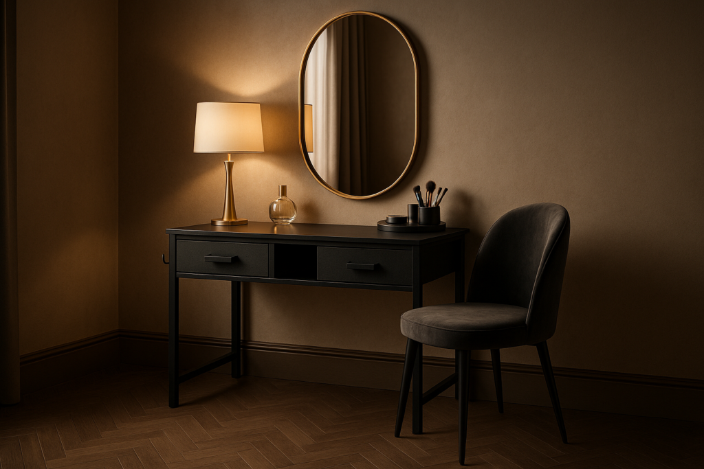 Vanity Desk Black: A Modern Essential for Elegant Small Spaces