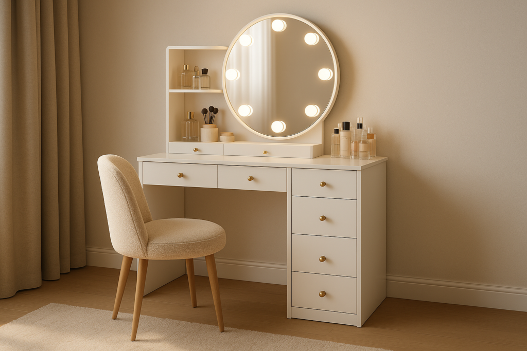 Small Vanity Desk with Storage: A Chic Upgrade for Everyday Elegance