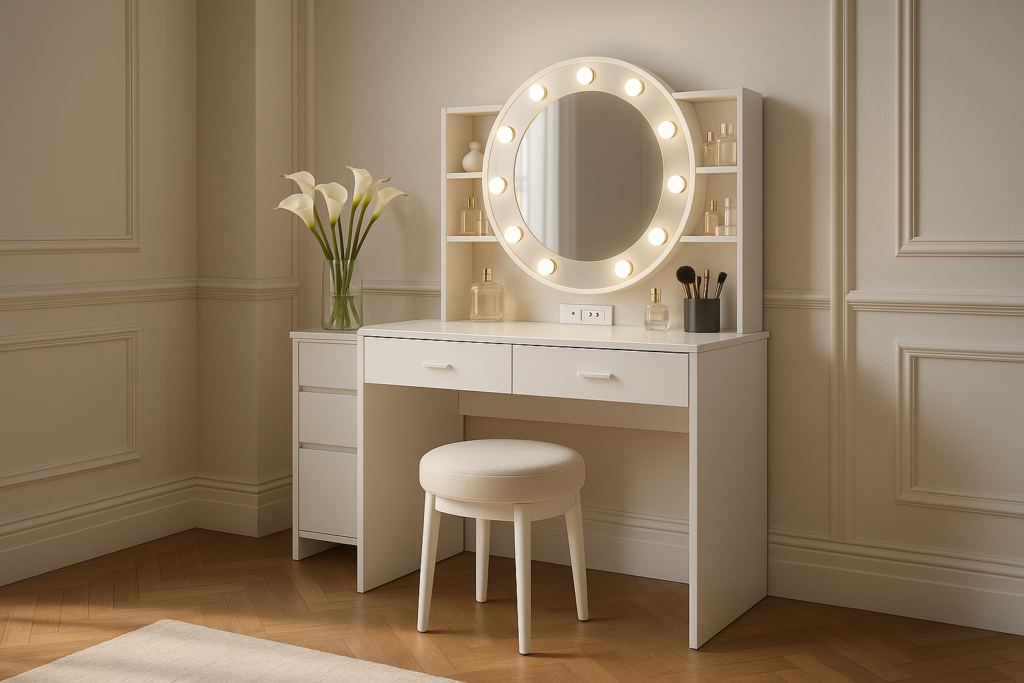 Vanity Desk White: Elevate Your Beauty Ritual with Timeless Elegance